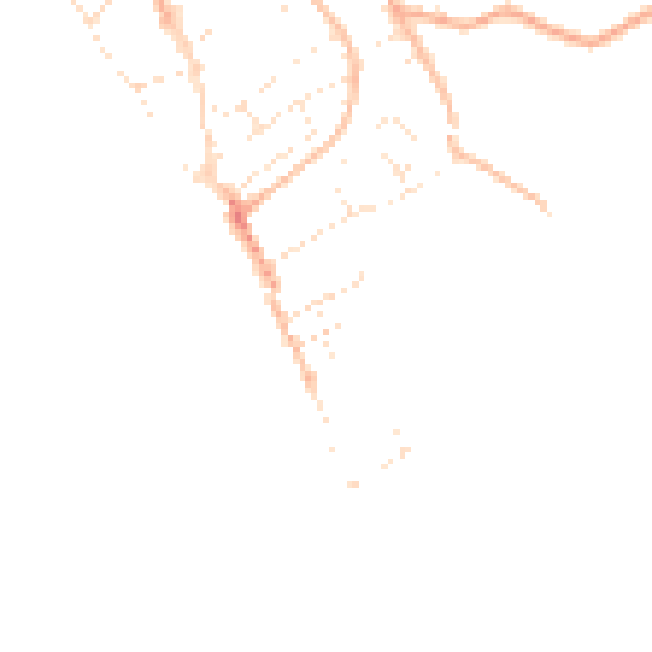 Daytime road noise heatmap for EX3 0AT