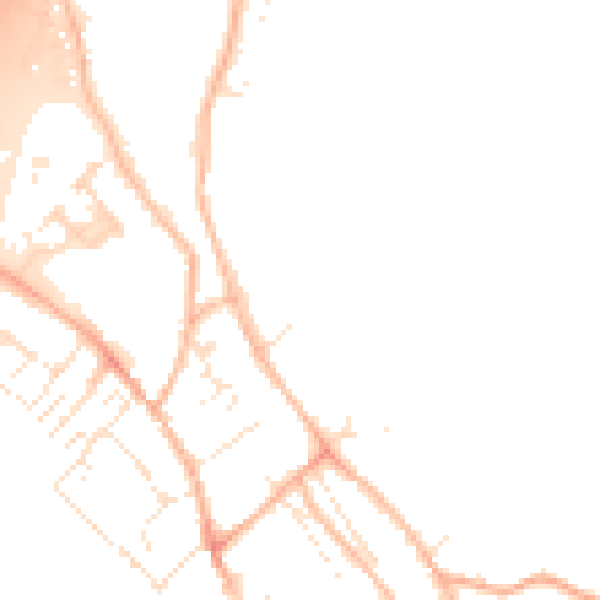 Daytime road noise heatmap for EX3 0BP