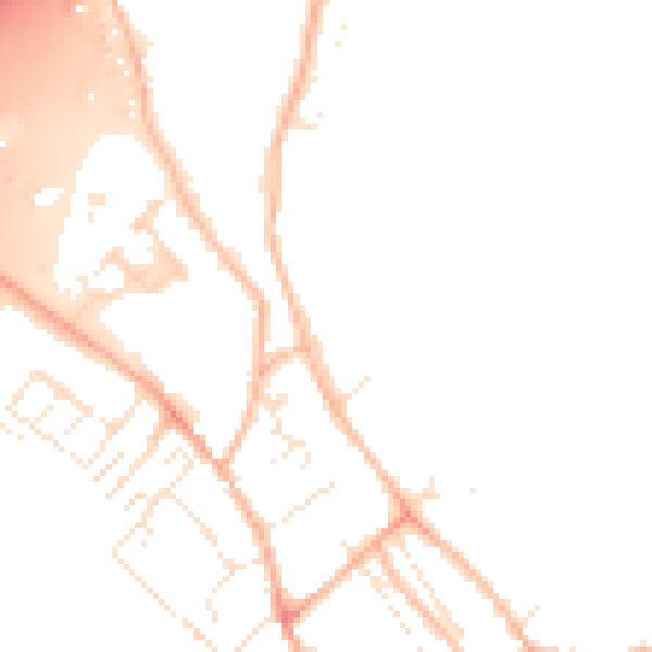 Daytime road noise heatmap for EX3 0BR