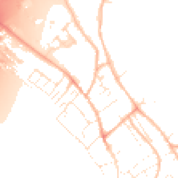 Daytime road noise heatmap for EX3 0BS