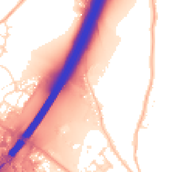 Daytime road noise heatmap for EX3 0BU