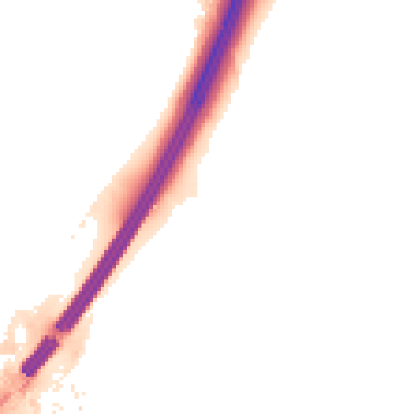 Night-time road noise heatmap for EX3 0BU