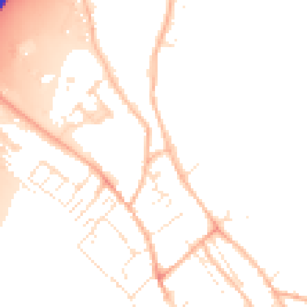 Daytime road noise heatmap for EX3 0BX