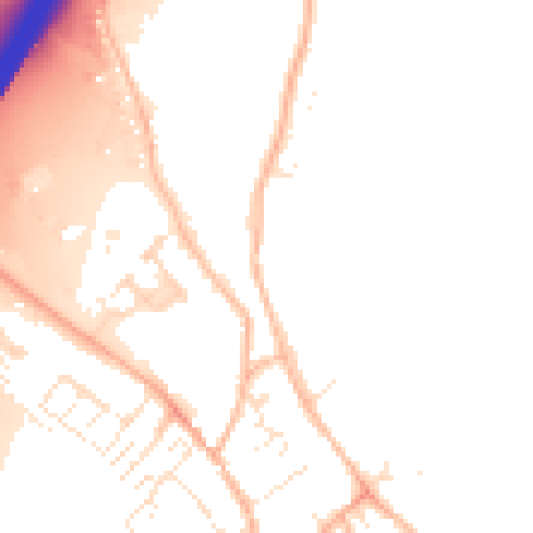 Daytime road noise heatmap for EX3 0BY