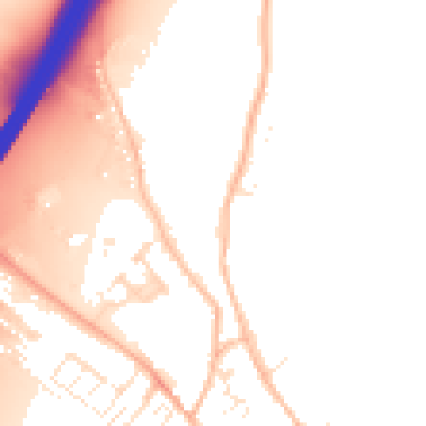 Daytime road noise heatmap for EX3 0BZ