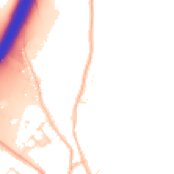Daytime road noise heatmap for EX3 0DA