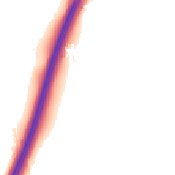Night-time road noise heatmap for EX3 0DB