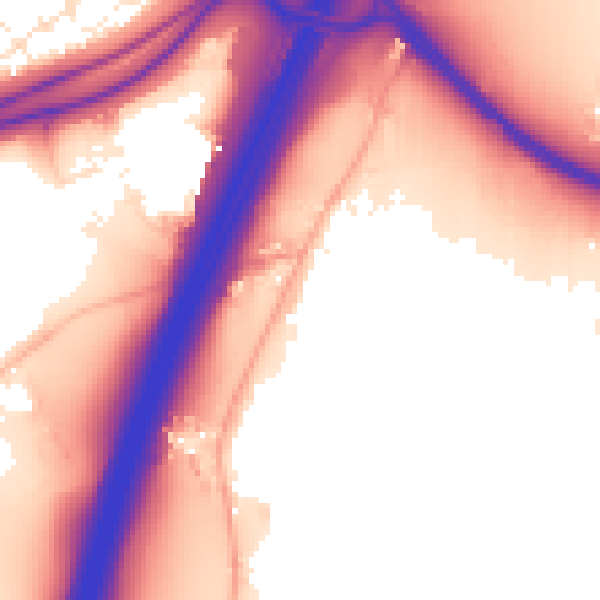 Daytime road noise heatmap for EX3 0DE