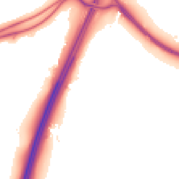 Night-time road noise heatmap for EX3 0DE