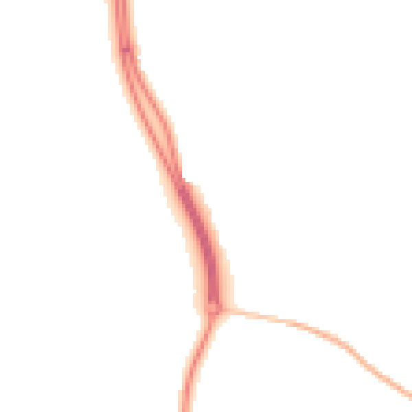Night-time road noise heatmap for EX3 0DF