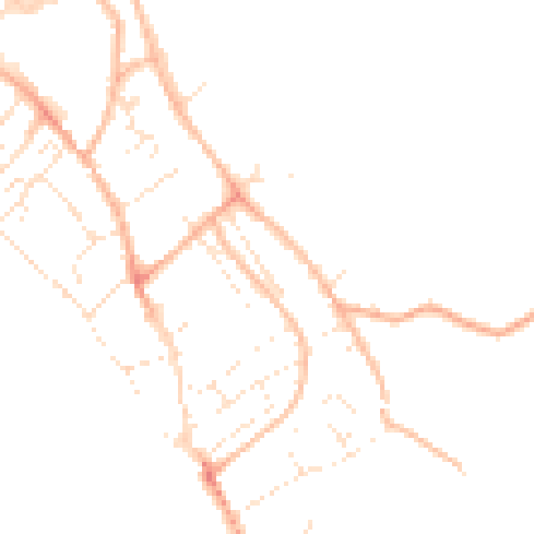 Daytime road noise heatmap for EX3 0DG