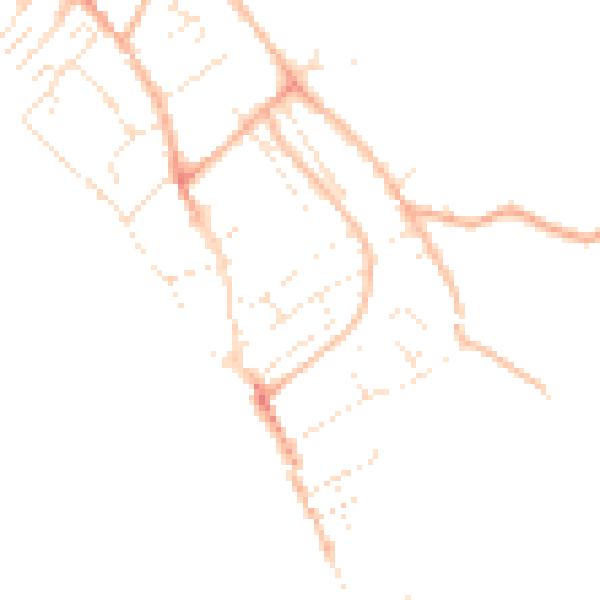 Daytime road noise heatmap for EX3 0DL