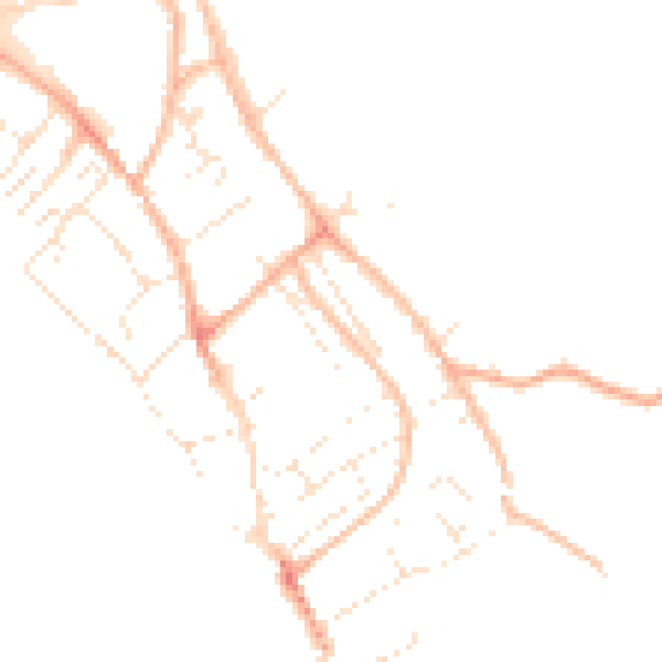 Daytime road noise heatmap for EX3 0DP