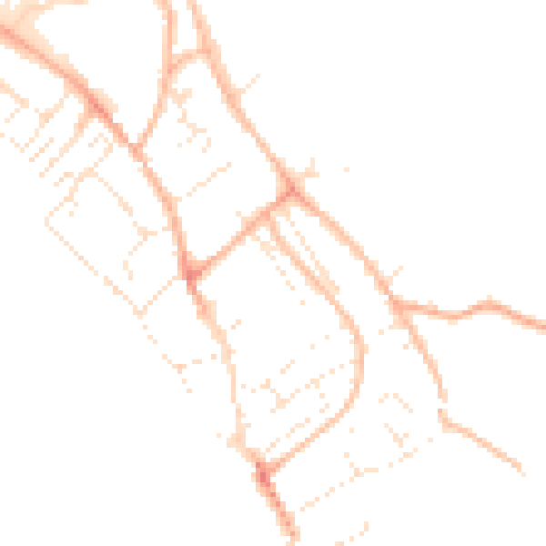 Daytime road noise heatmap for EX3 0DR
