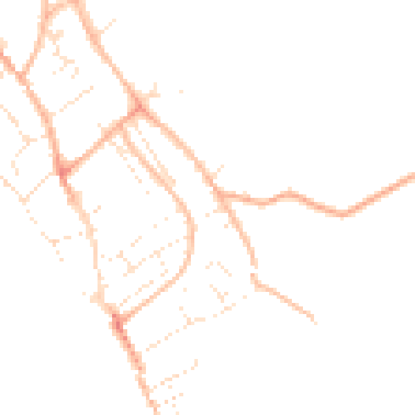 Daytime road noise heatmap for EX3 0EL
