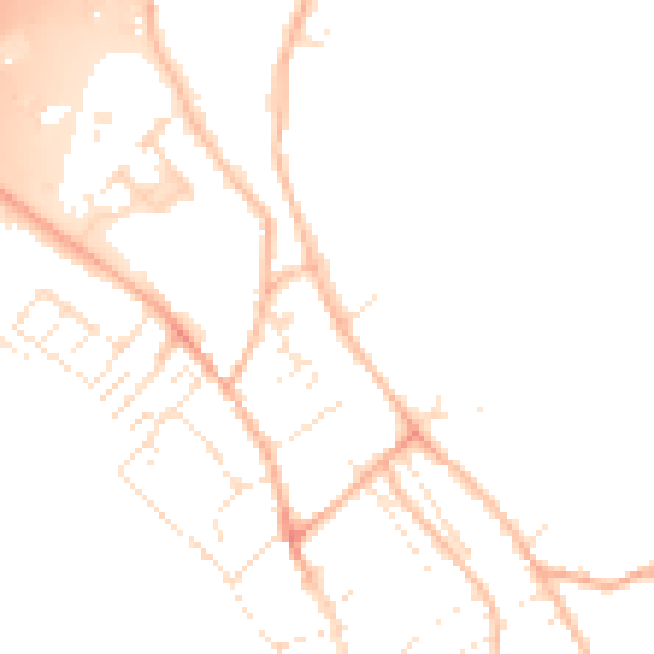 Daytime road noise heatmap for EX3 0EP