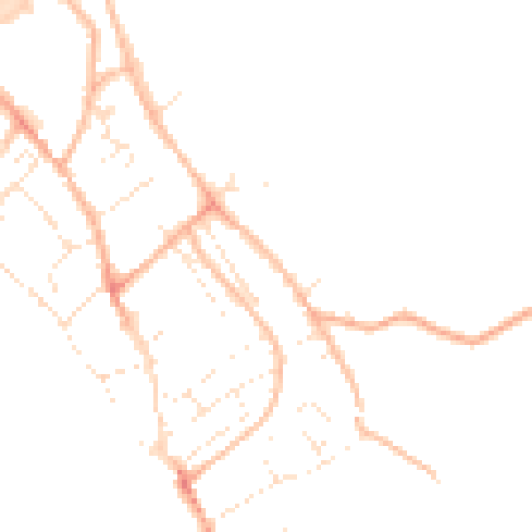Daytime road noise heatmap for EX3 0EQ