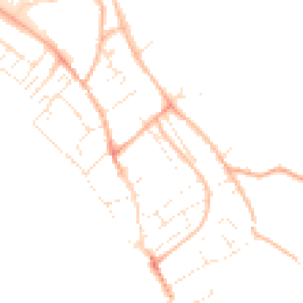 Daytime road noise heatmap for EX3 0EW