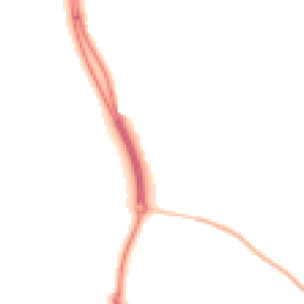 Night-time road noise heatmap for EX3 0FA