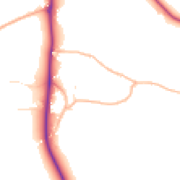 Daytime road noise heatmap for EX3 0FD