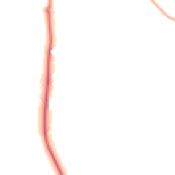 Night-time road noise heatmap for EX3 0FD