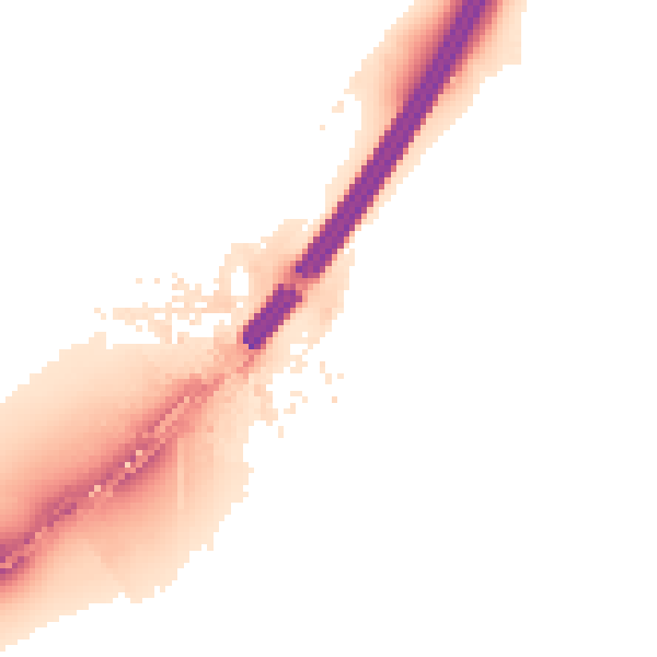 Night-time road noise heatmap for EX3 0FE