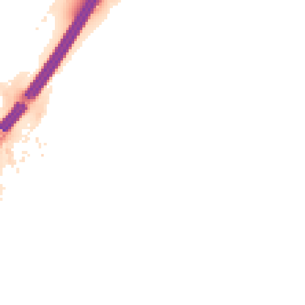 Night-time road noise heatmap for EX3 0FF