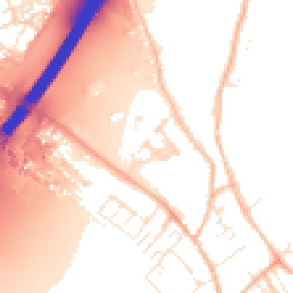 Daytime road noise heatmap for EX3 0FH