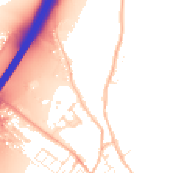 Daytime road noise heatmap for EX3 0FN