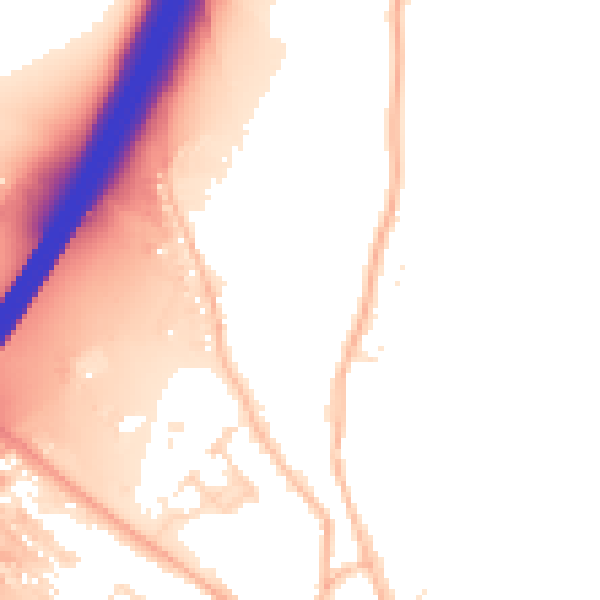 Daytime road noise heatmap for EX3 0FX