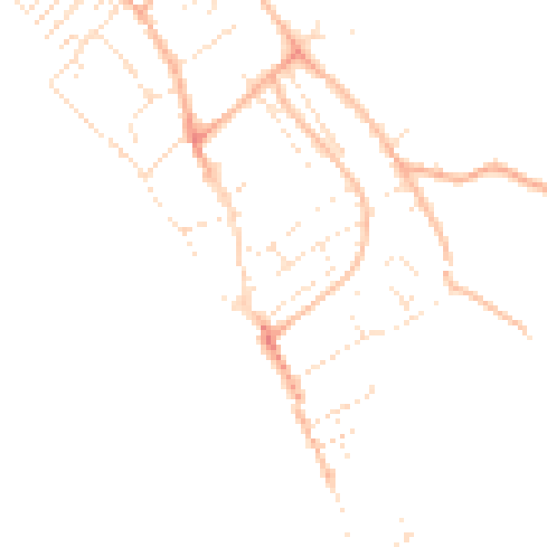Daytime road noise heatmap for EX3 0HA