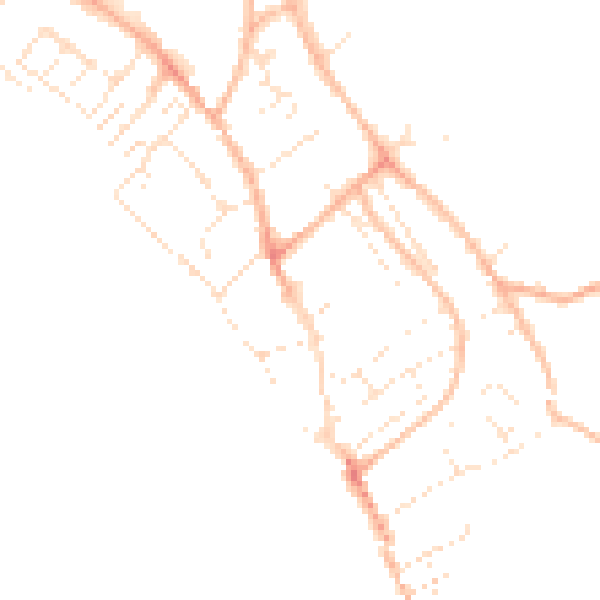 Daytime road noise heatmap for EX3 0HF