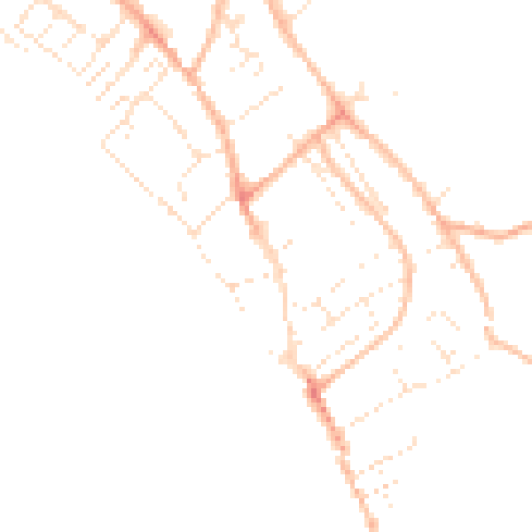 Daytime road noise heatmap for EX3 0HJ