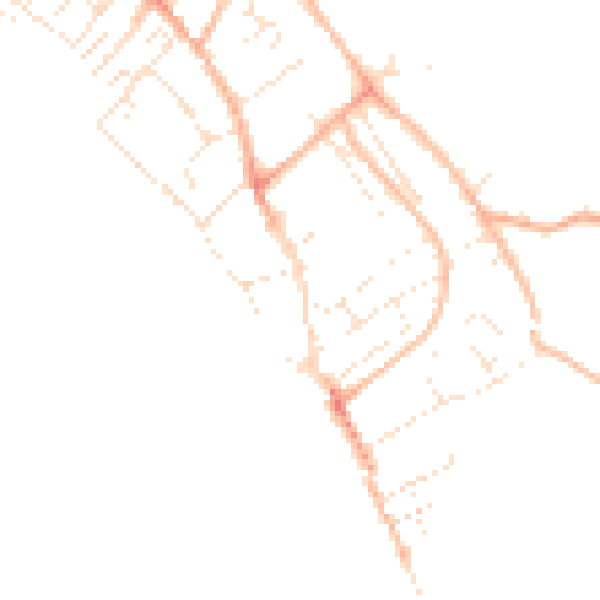 Daytime road noise heatmap for EX3 0HL