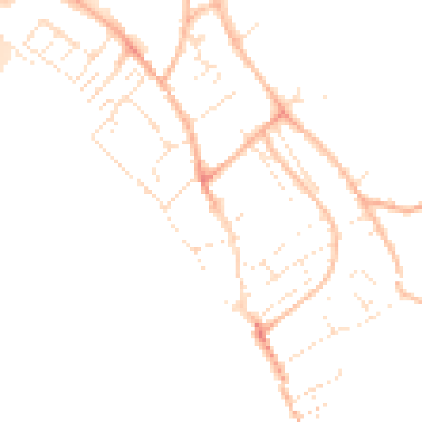 Daytime road noise heatmap for EX3 0HQ