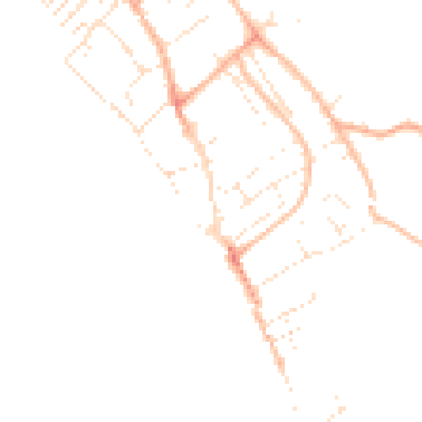 Daytime road noise heatmap for EX3 0HW