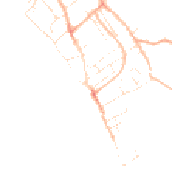 Daytime road noise heatmap for EX3 0HY