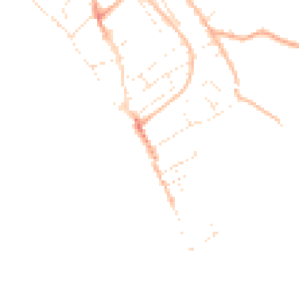 Daytime road noise heatmap for EX3 0JB