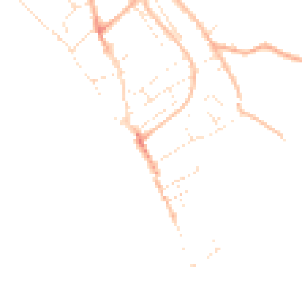 Daytime road noise heatmap for EX3 0JD