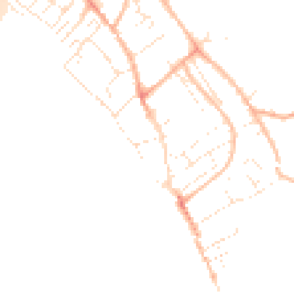 Daytime road noise heatmap for EX3 0JL