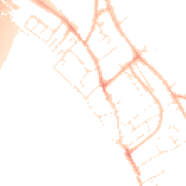 Daytime road noise heatmap for EX3 0JP