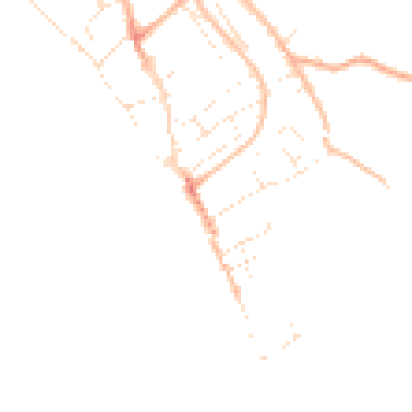 Daytime road noise heatmap for EX3 0JQ