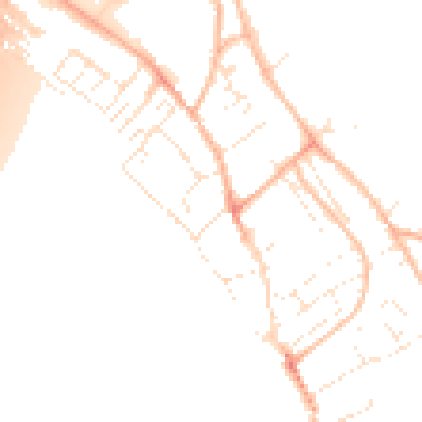 Daytime road noise heatmap for EX3 0JR