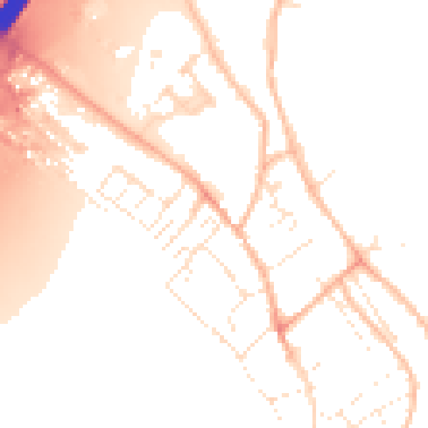 Daytime road noise heatmap for EX3 0LE