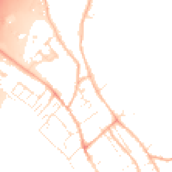 Daytime road noise heatmap for EX3 0NB