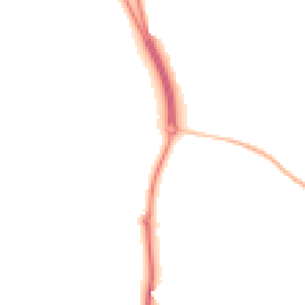 Night-time road noise heatmap for EX3 0NL