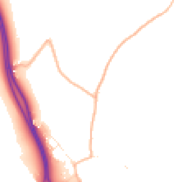 Daytime road noise heatmap for EX3 0NU