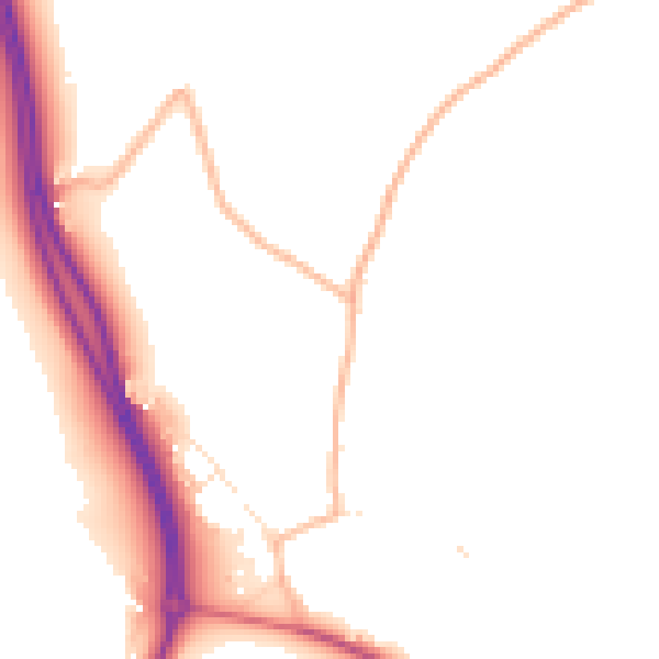 Daytime road noise heatmap for EX3 0NY