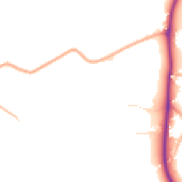Daytime road noise heatmap for EX3 0PB
