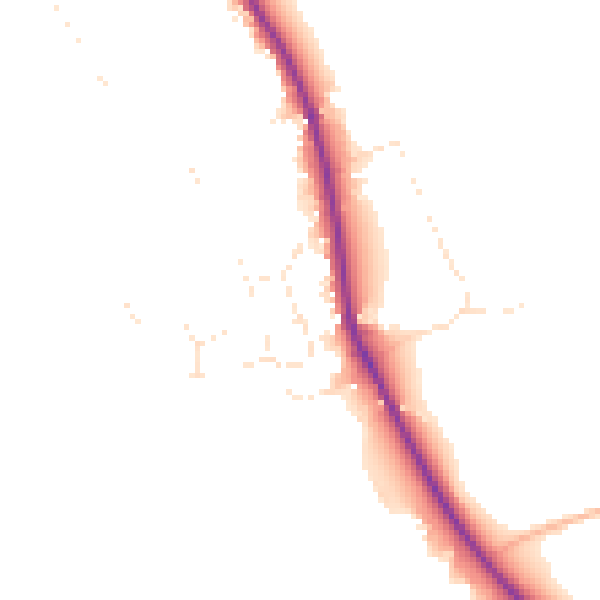 Daytime road noise heatmap for EX3 0PE